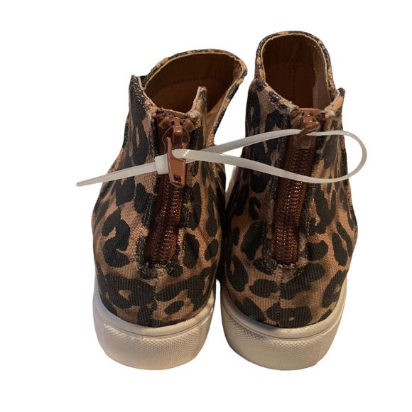 STEVE MADDEN Claud Wedge Leopard Print Sneaker Size 6.5 - Picture 5 of 7